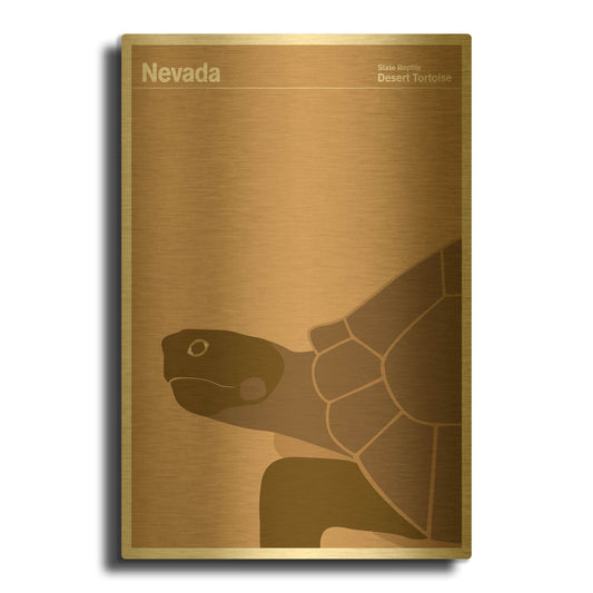 'State Posters NV' By Print Collection Gold Metal Wall Art