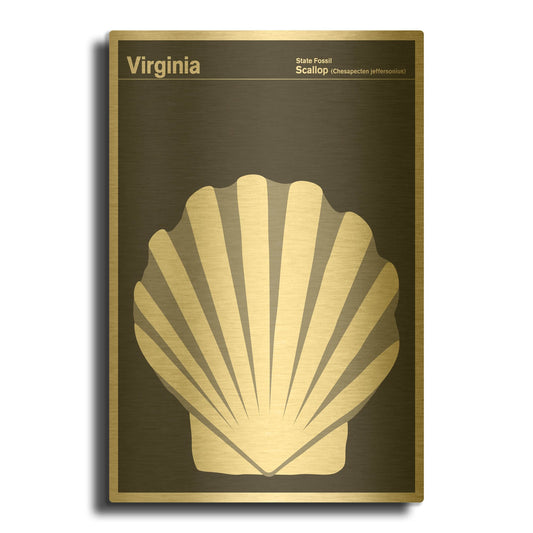 'State Posters VA' By Print Collection Gold Metal Wall Art