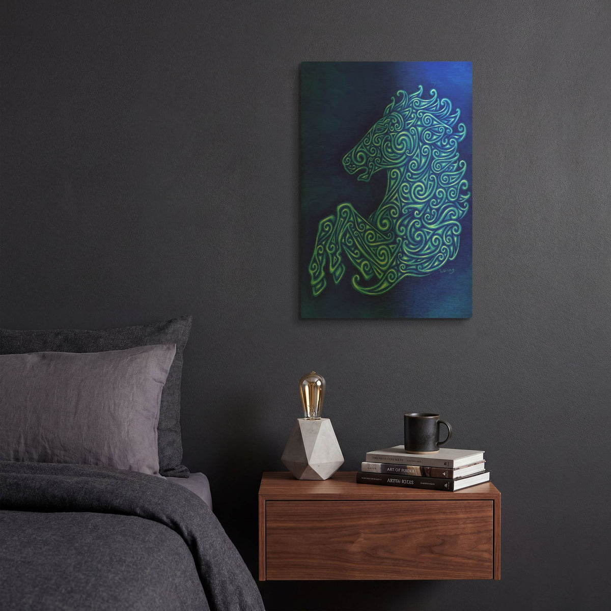 'Celtic Horse' By Rebecca Wang Art Gold Metal Wall Art