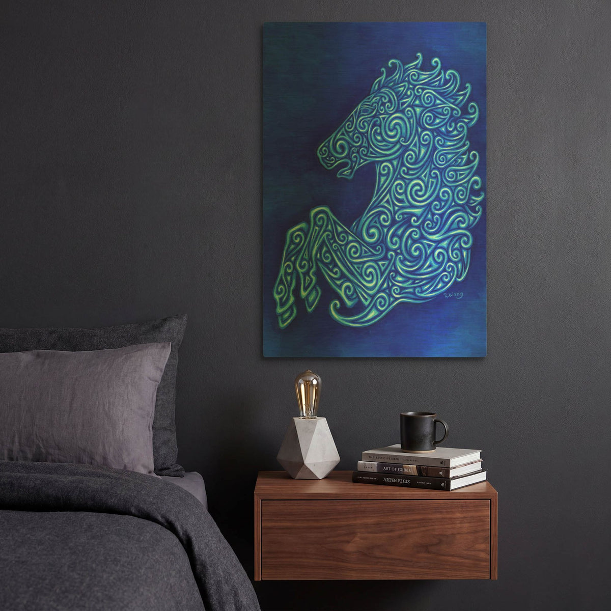'Celtic Horse' By Rebecca Wang Art Gold Metal Wall Art