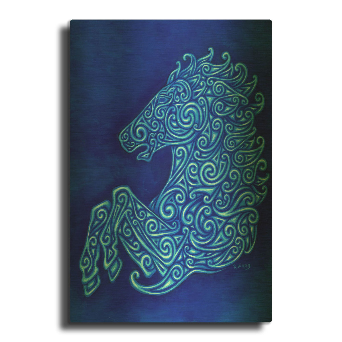 'Celtic Horse' By Rebecca Wang Art Gold Metal Wall Art