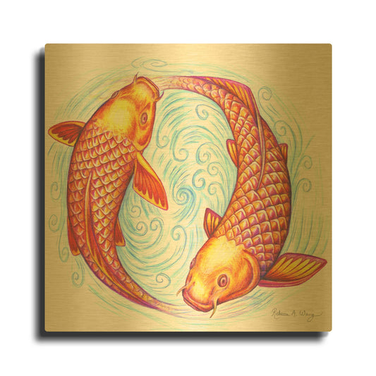 'Pisces' By Rebecca Wang Art Gold Metal Wall Art