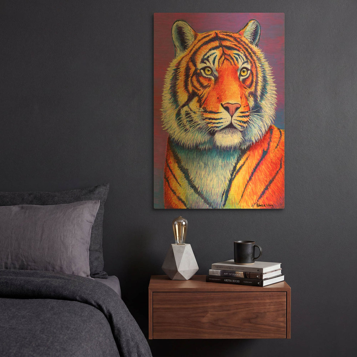 'Fiery Beauty' By Rebecca Wang Art Gold Metal Wall Art