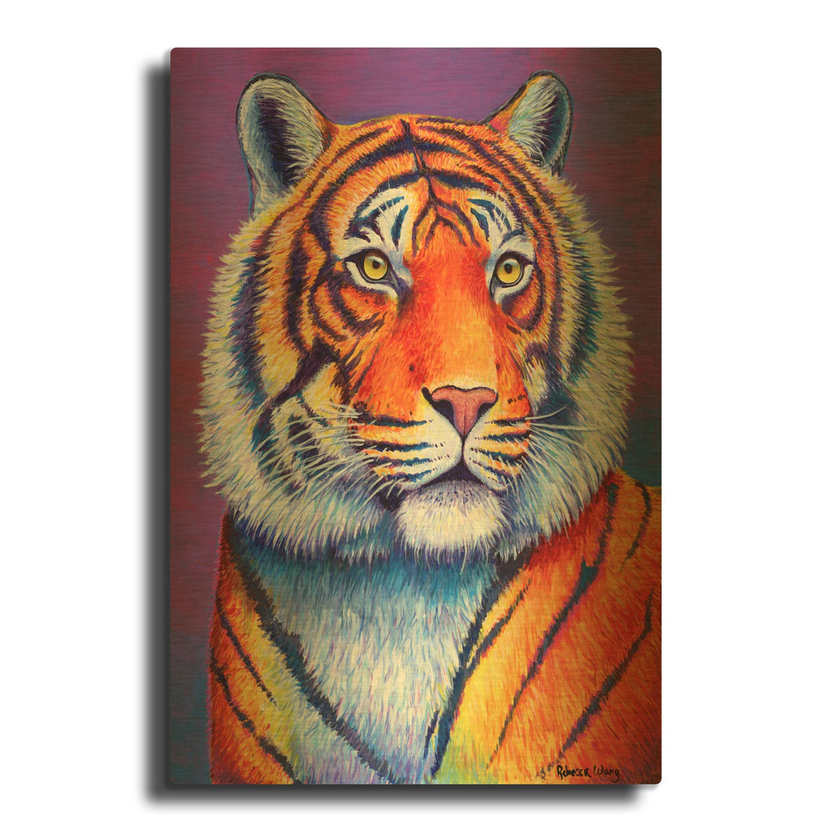 'Fiery Beauty' By Rebecca Wang Art Gold Metal Wall Art