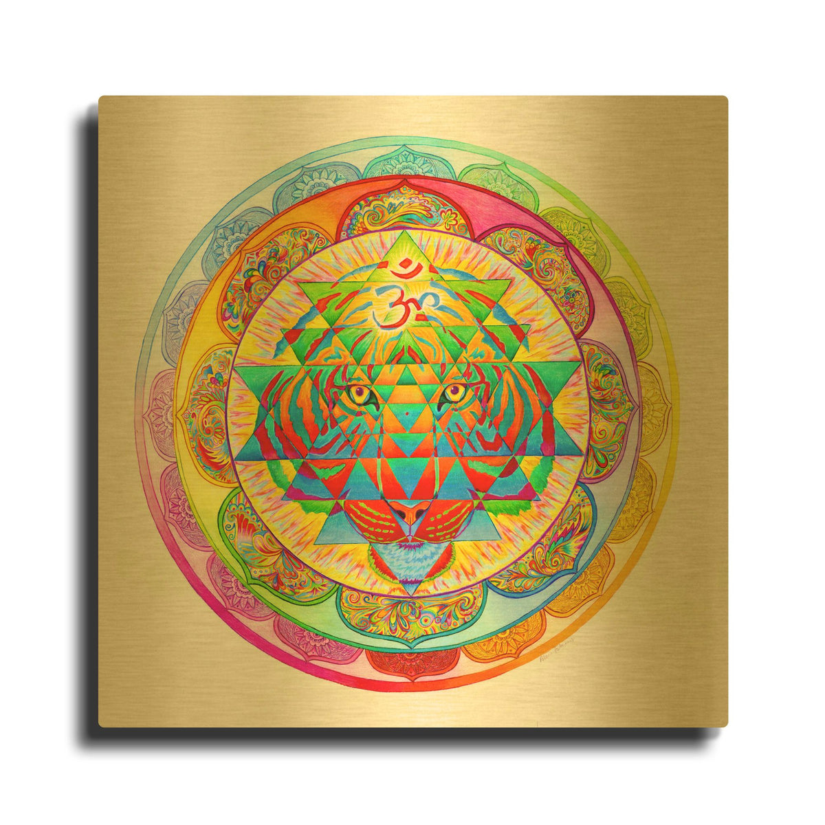 'Inner Strength' By Rebecca Wang Art Gold Metal Wall Art