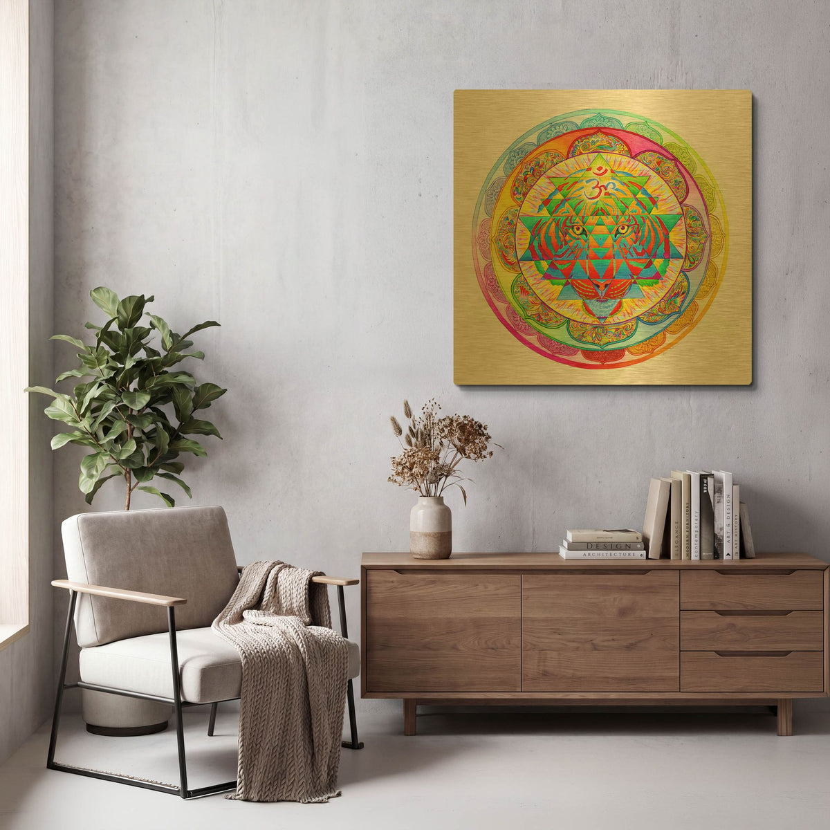 'Inner Strength' By Rebecca Wang Art Gold Metal Wall Art