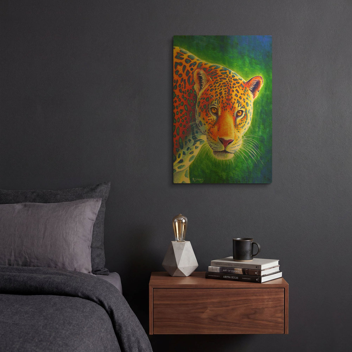 'Light in the Rainforest' By Rebecca Wang Art Gold Metal Wall Art
