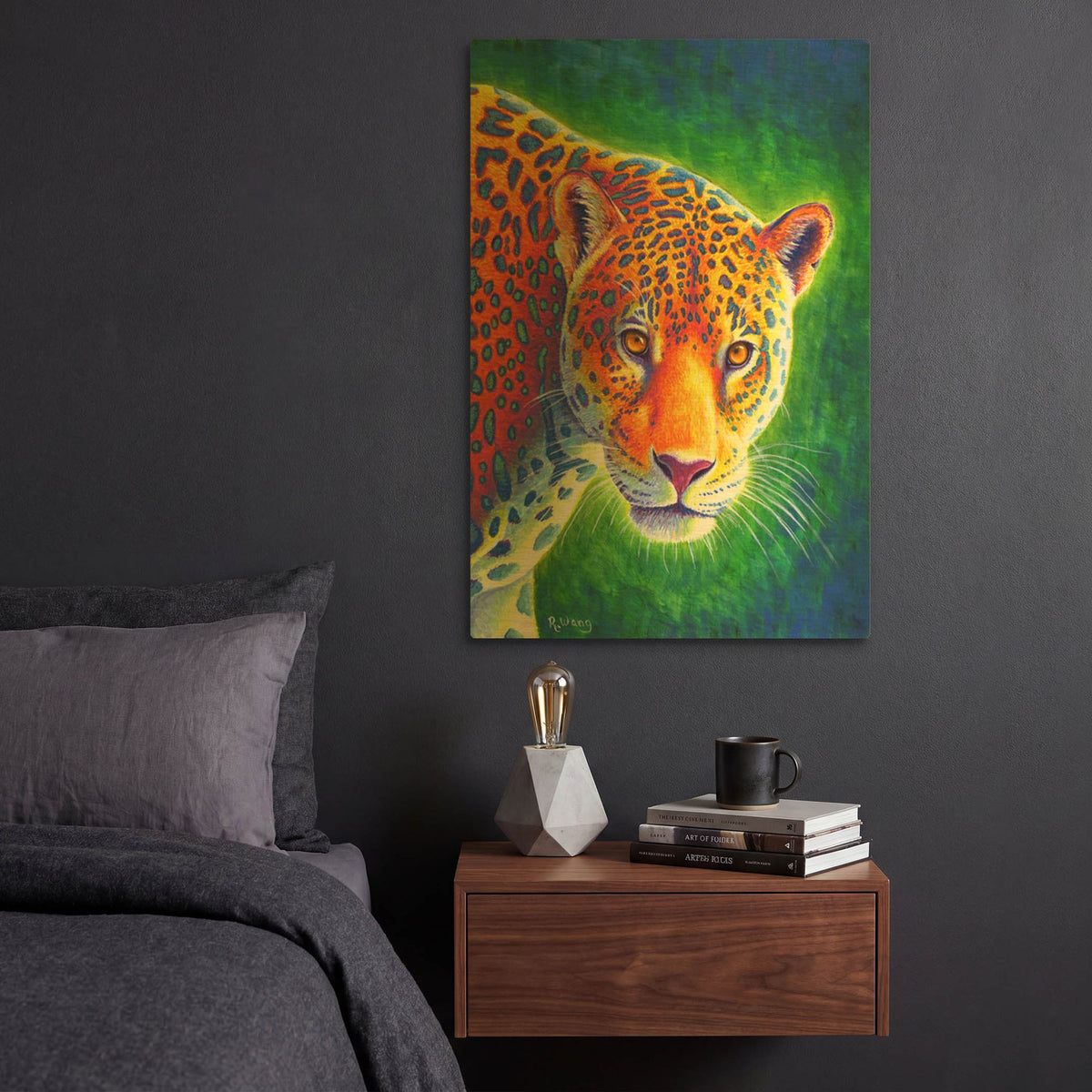 'Light in the Rainforest' By Rebecca Wang Art Gold Metal Wall Art