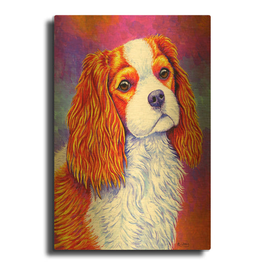 'Cavalier King Charles Spaniel' By Rebecca Wang Art Gold Metal Wall Art