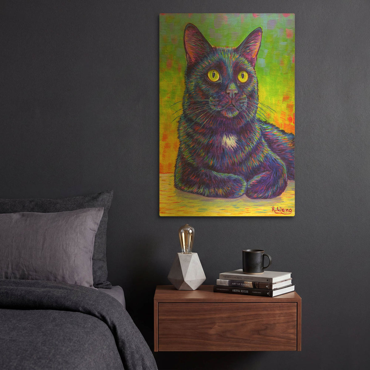 'Little House Panther' By Rebecca Wang Art Gold Metal Wall Art
