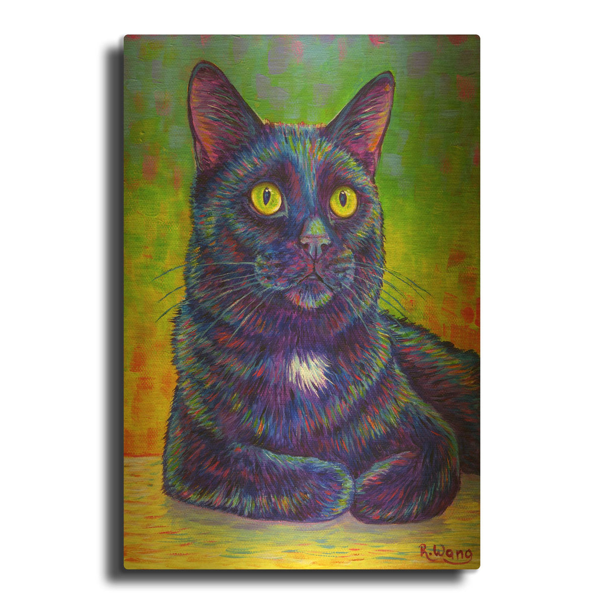 'Little House Panther' By Rebecca Wang Art Gold Metal Wall Art