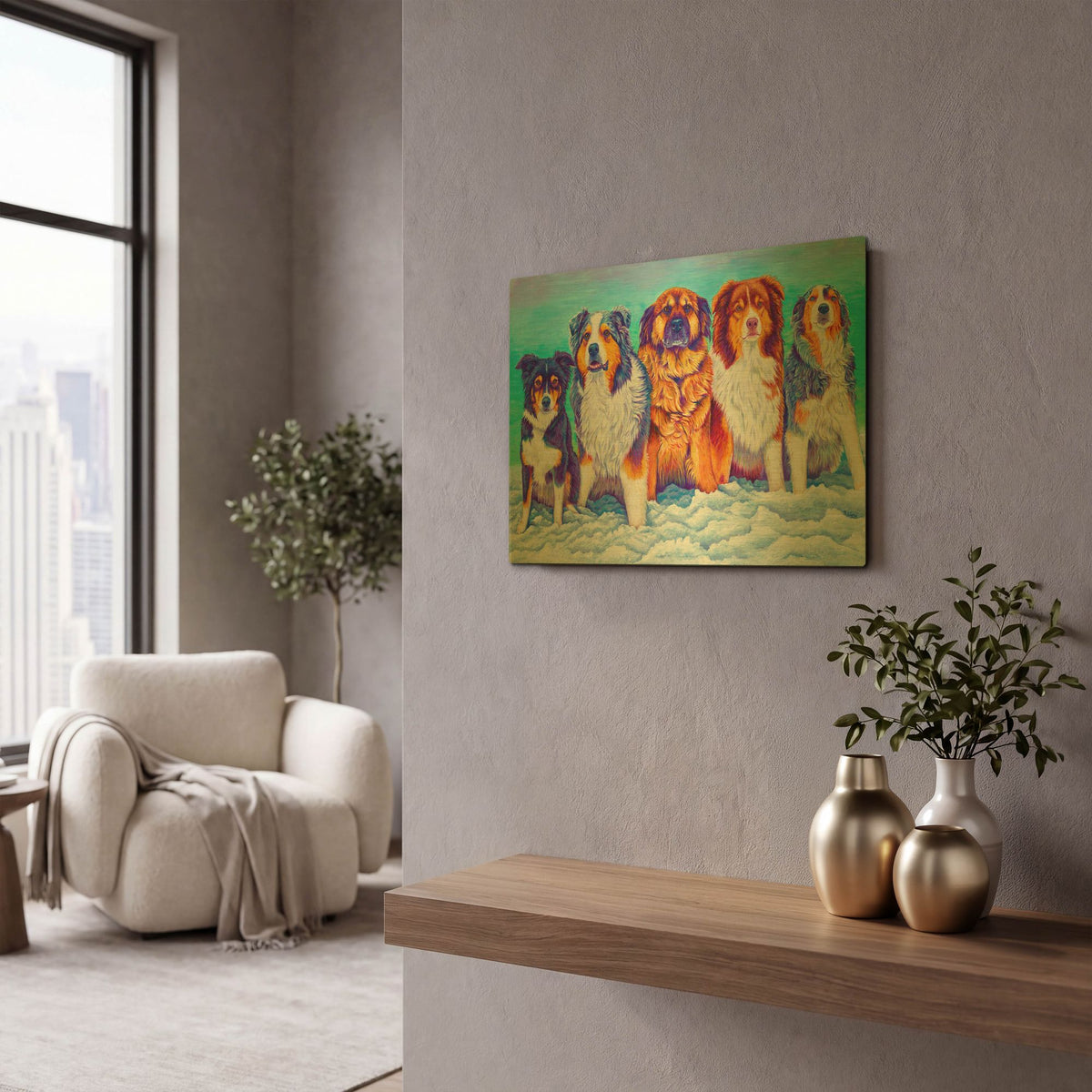 'The Gang' By Rebecca Wang Art Gold Metal Wall Art