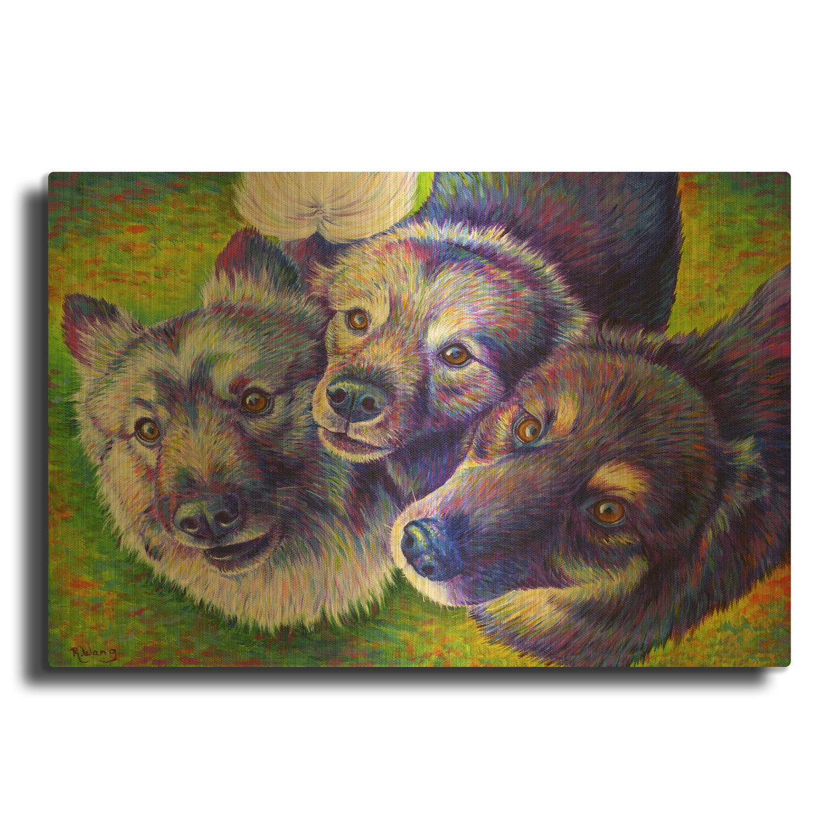 'Three Amigos' By Rebecca Wang Art Gold Metal Wall Art