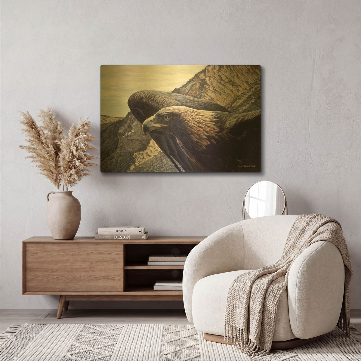 'Golden Eagle 2' By Ron Parker Gold Metal Wall Art