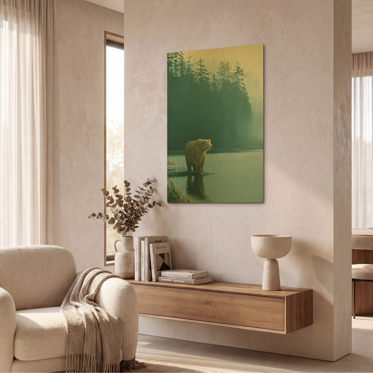 'Coastal Morning' By Ron Parker Gold Metal Wall Art