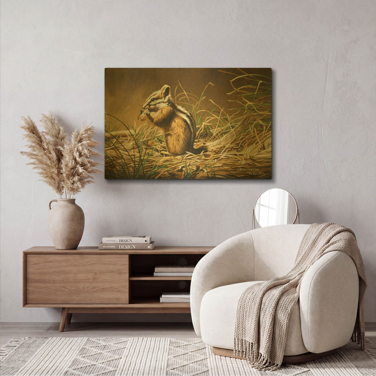 'Chipmunk' By Ron Parker Gold Metal Wall Art