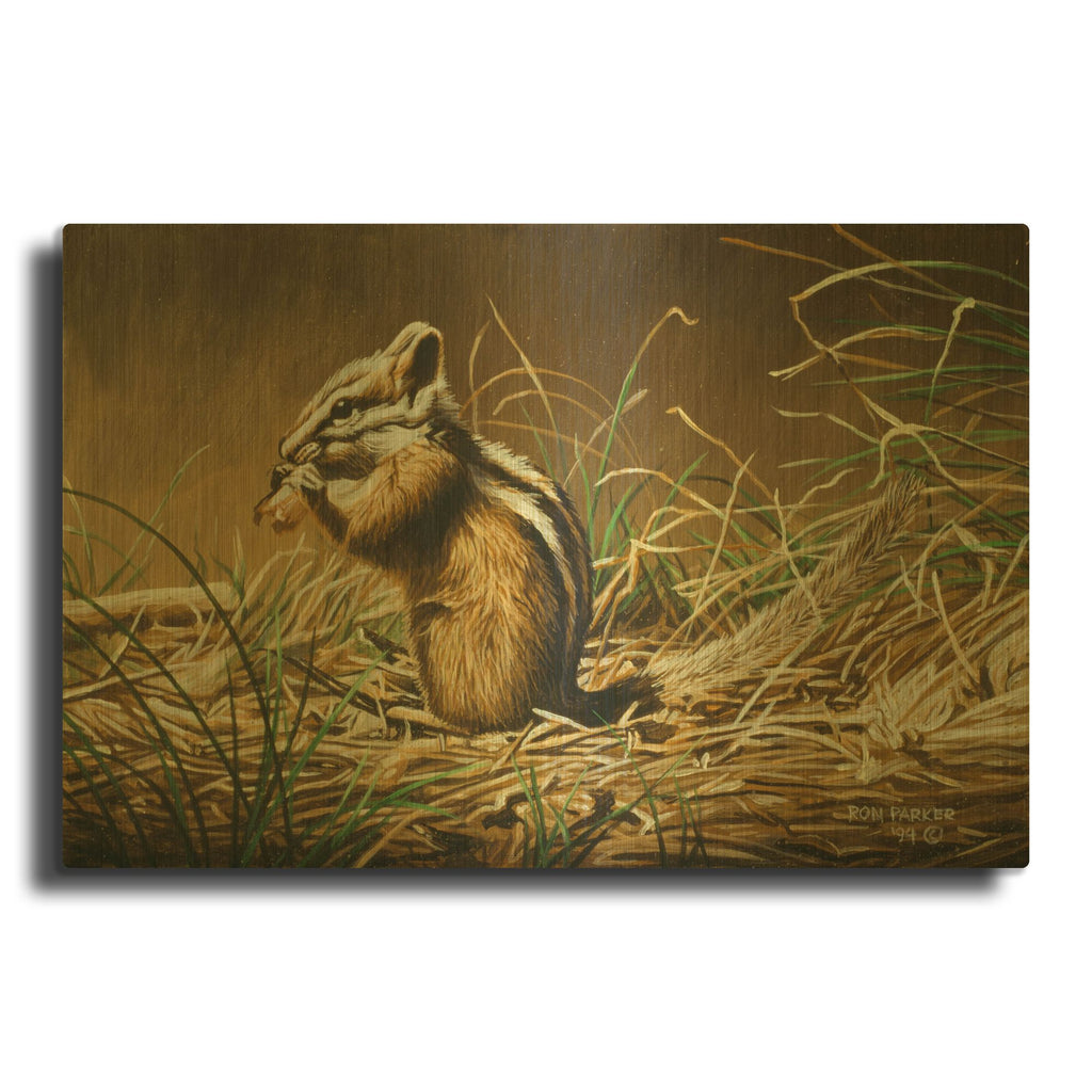 'Chipmunk' By Ron Parker Gold Metal Wall Art