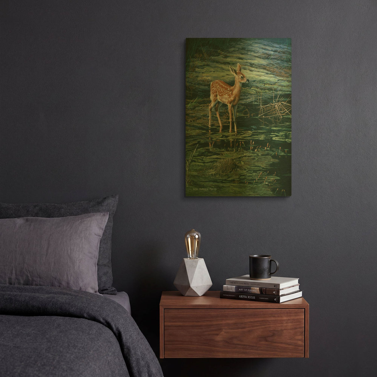 'Ponds Edge' By Ron Parker Gold Metal Wall Art