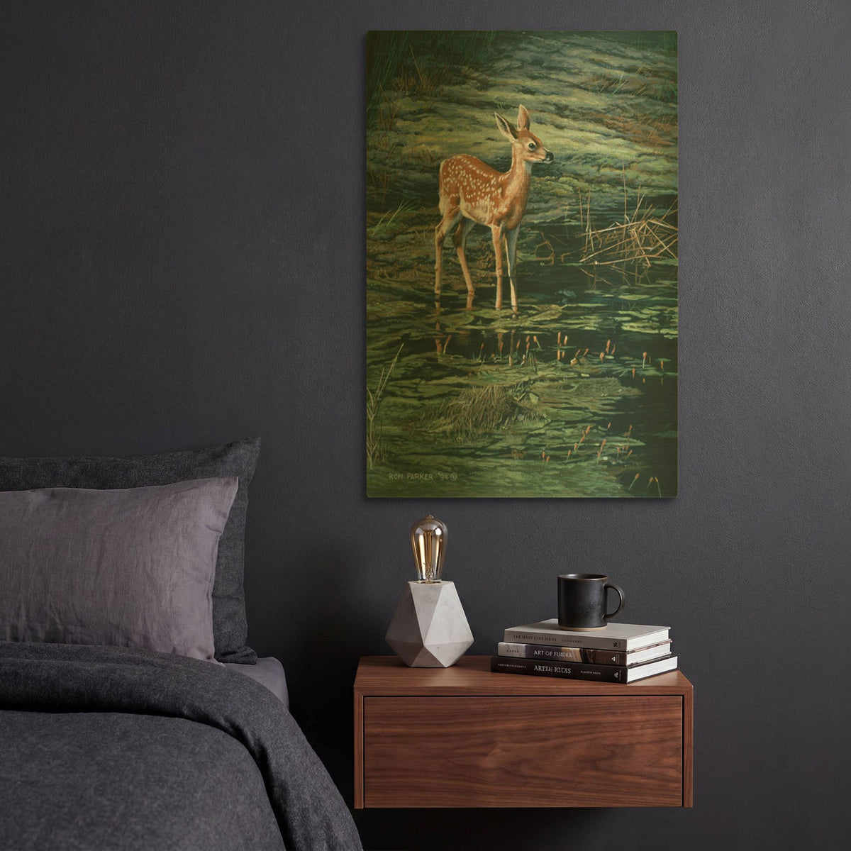 'Ponds Edge' By Ron Parker Gold Metal Wall Art