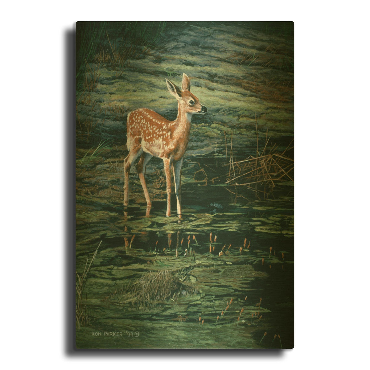 'Ponds Edge' By Ron Parker Gold Metal Wall Art