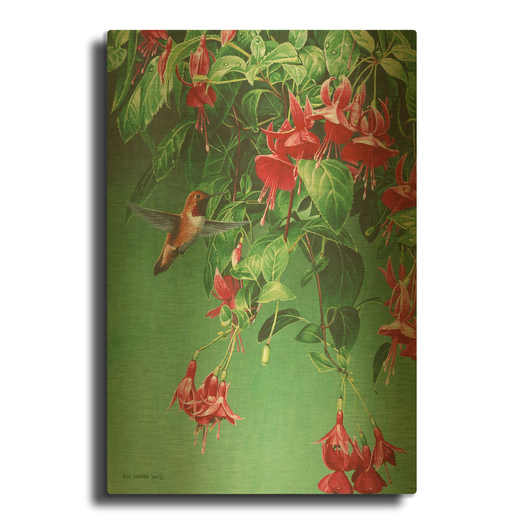 'The Hanging Basket' By Ron Parker Gold Metal Wall Art