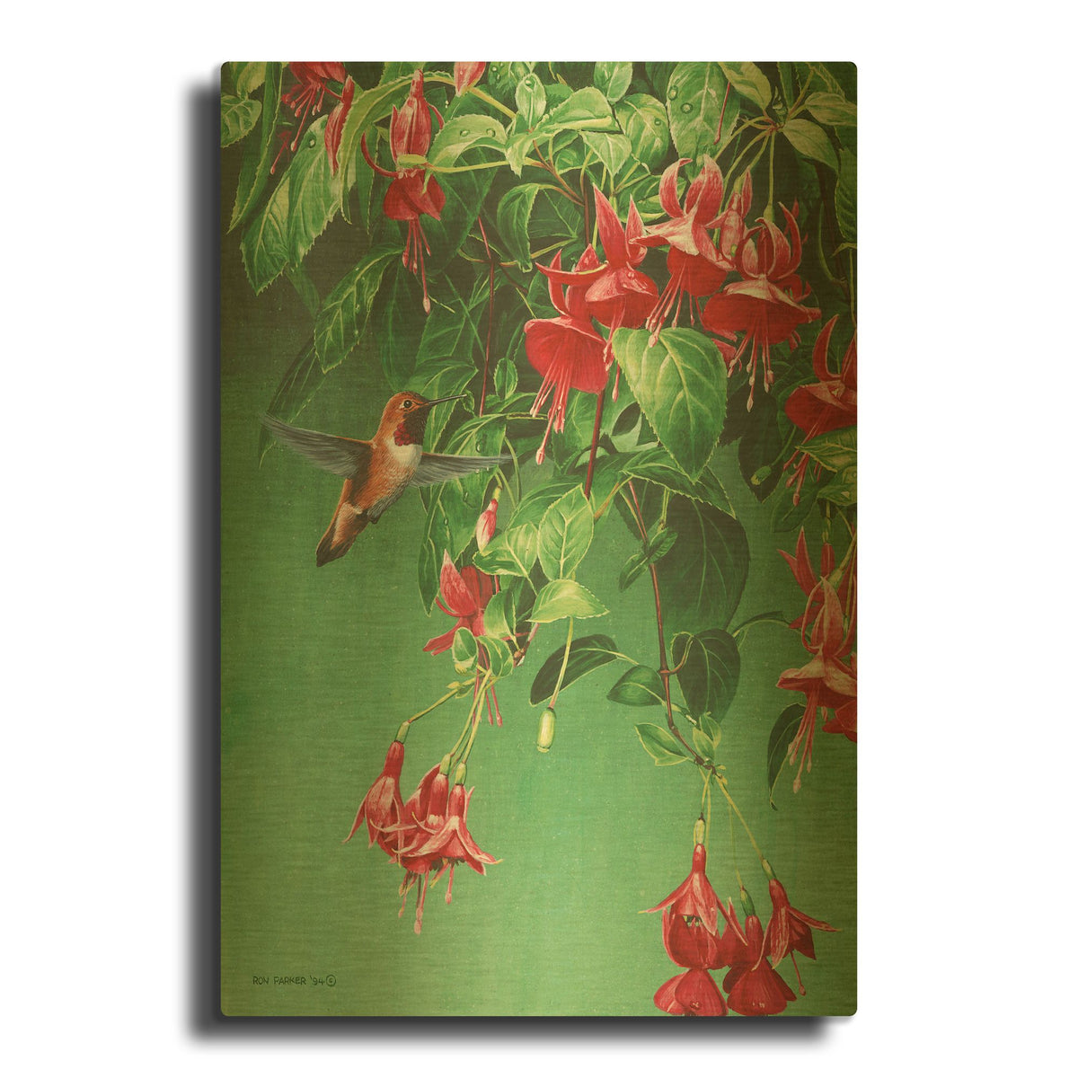 'The Hanging Basket' By Ron Parker Gold Metal Wall Art