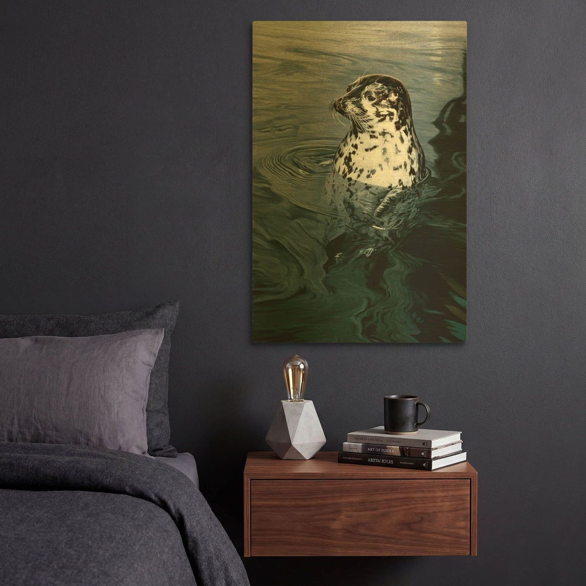 'Harbor Seal' By Ron Parker Gold Metal Wall Art