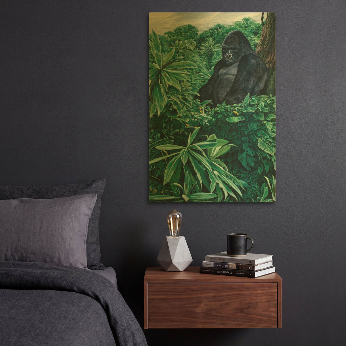 'Gorilla' By Ron Parker Gold Metal Wall Art