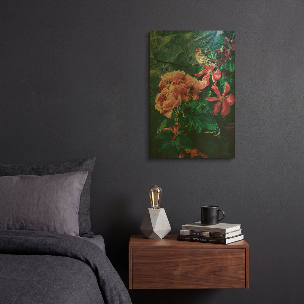 'Walled Garden' By Ron Parker Gold Metal Wall Art