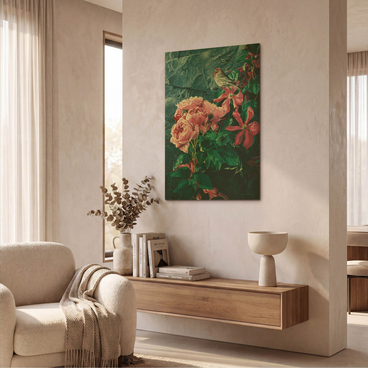 'Walled Garden' By Ron Parker Gold Metal Wall Art