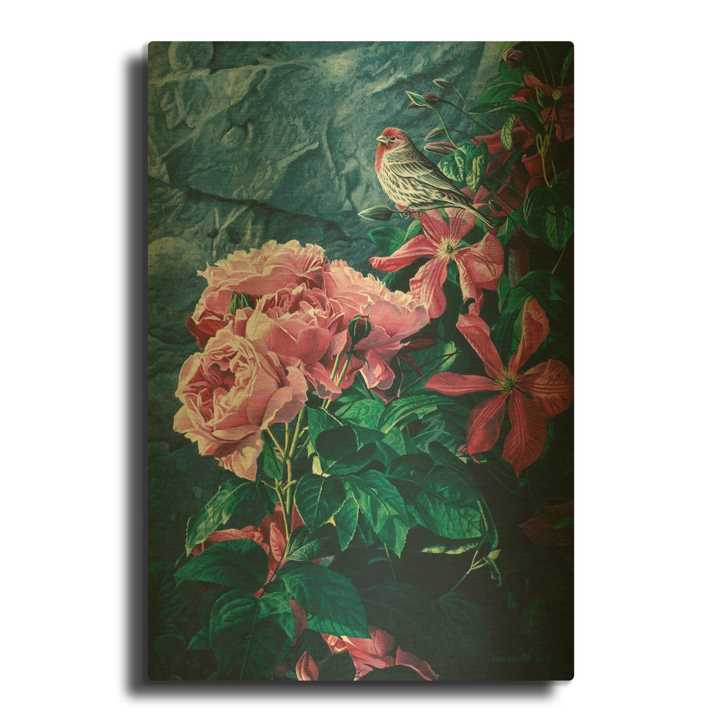 'Walled Garden' By Ron Parker Gold Metal Wall Art