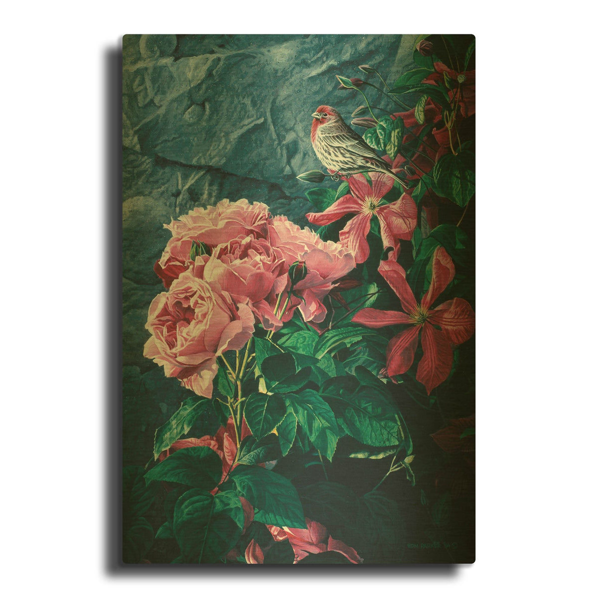 'Walled Garden' By Ron Parker Gold Metal Wall Art