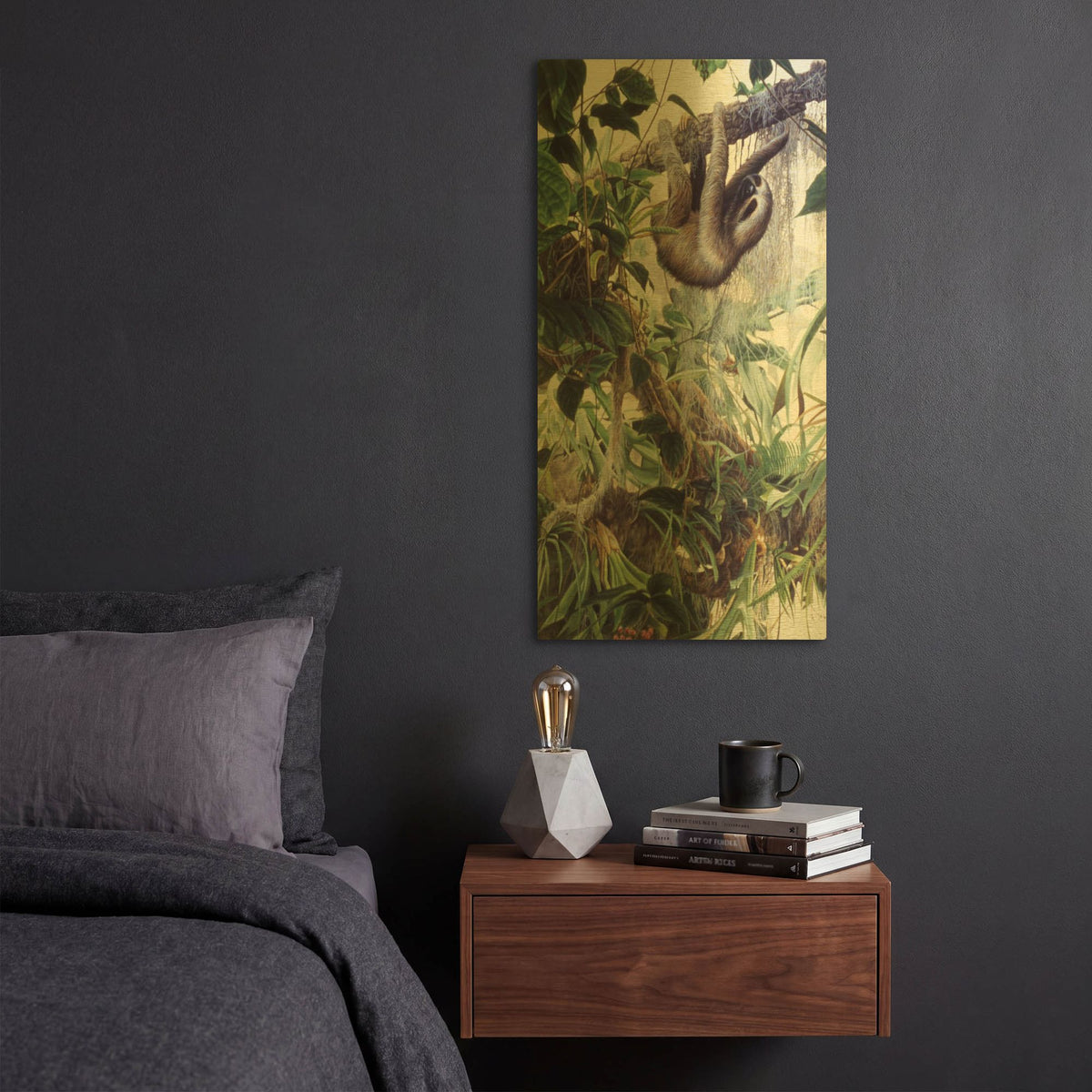 'Sloth' By Ron Parker Gold Metal Wall Art