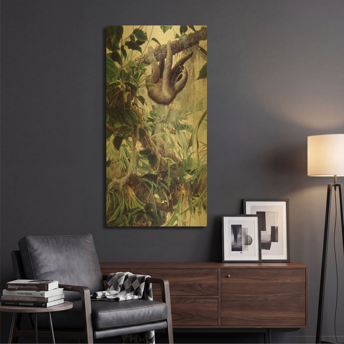 'Sloth' By Ron Parker Gold Metal Wall Art