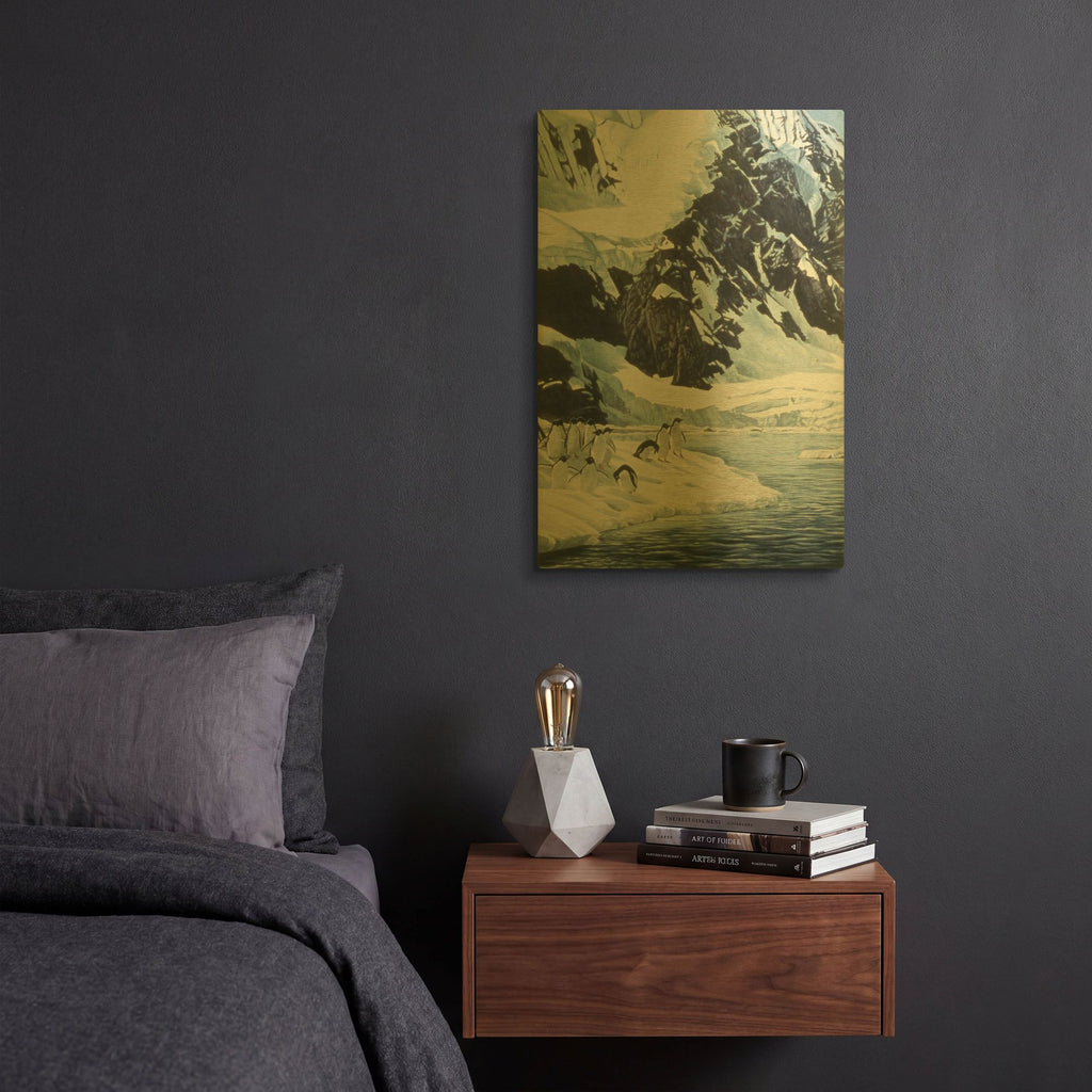 'Penguins' By Ron Parker Gold Metal Wall Art