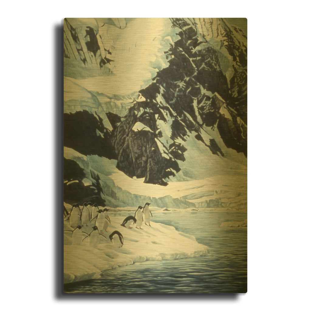 'Penguins' By Ron Parker Gold Metal Wall Art