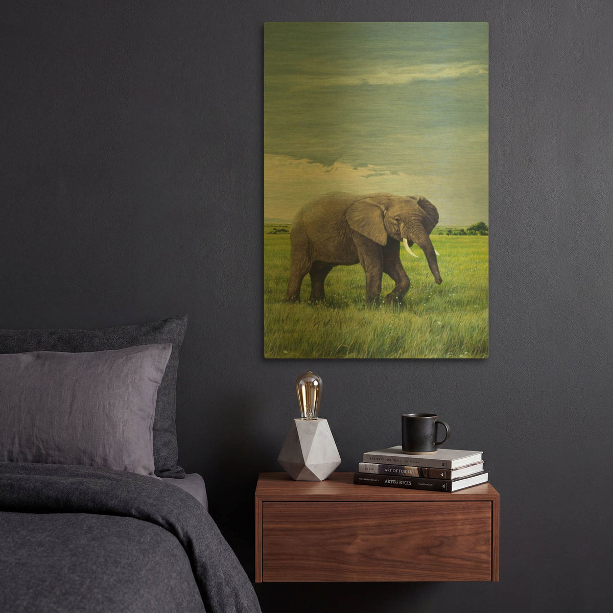 'Elephant' By Ron Parker Gold Metal Wall Art