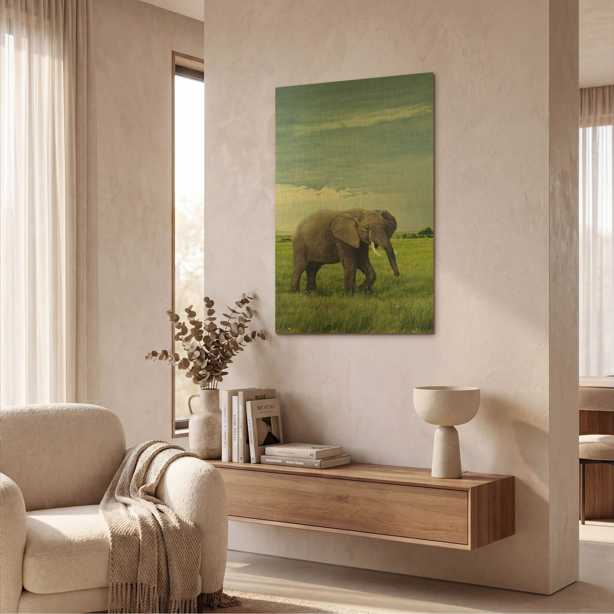 'Elephant' By Ron Parker Gold Metal Wall Art