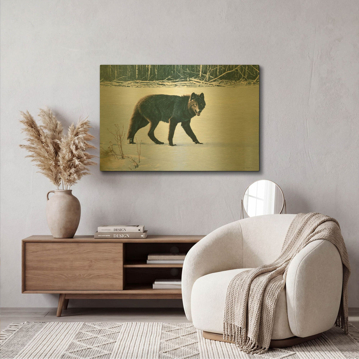 'Winter Morning' By Ron Parker Gold Metal Wall Art