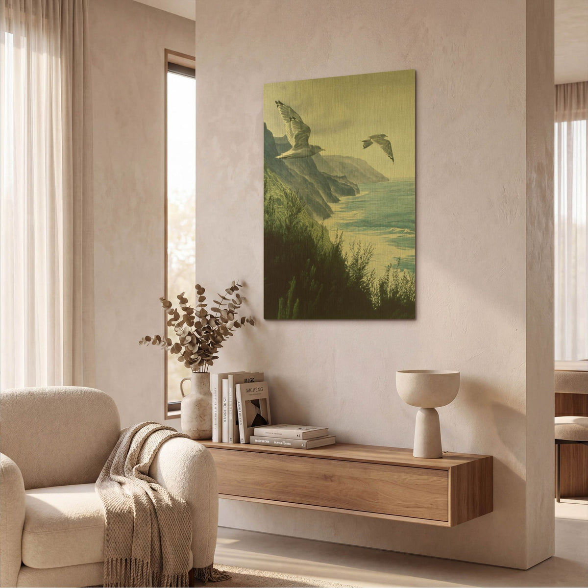 'Mew Gull' By Ron Parker Gold Metal Wall Art