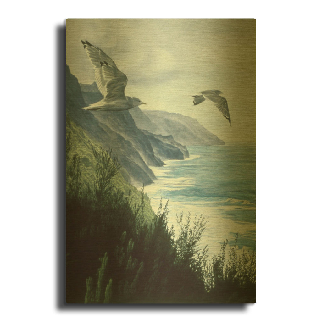 'Mew Gull' By Ron Parker Gold Metal Wall Art