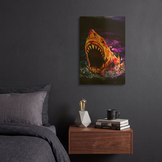 'Great White' By Michael Stewart Gold Metal Wall Art