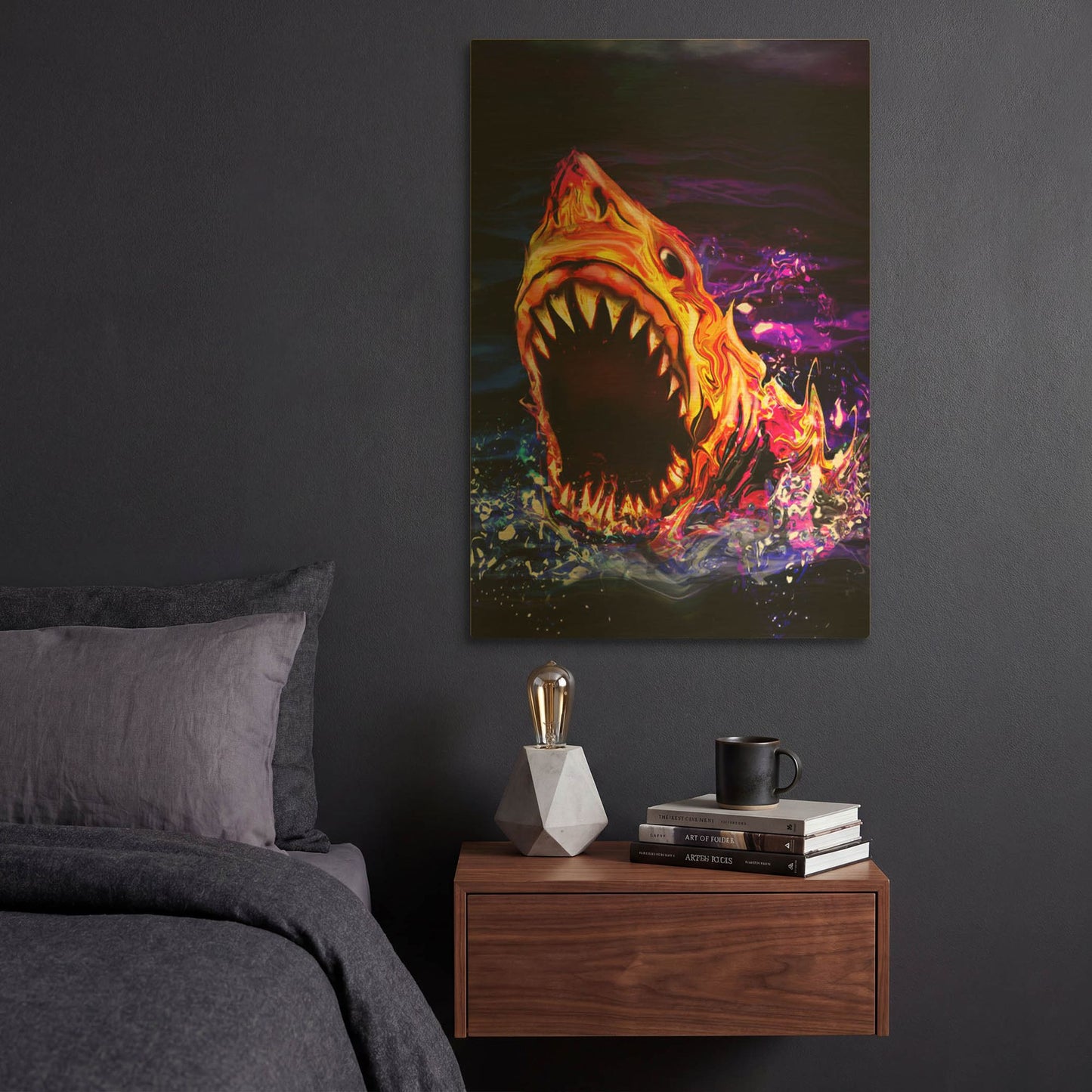 'Great White' By Michael Stewart Gold Metal Wall Art