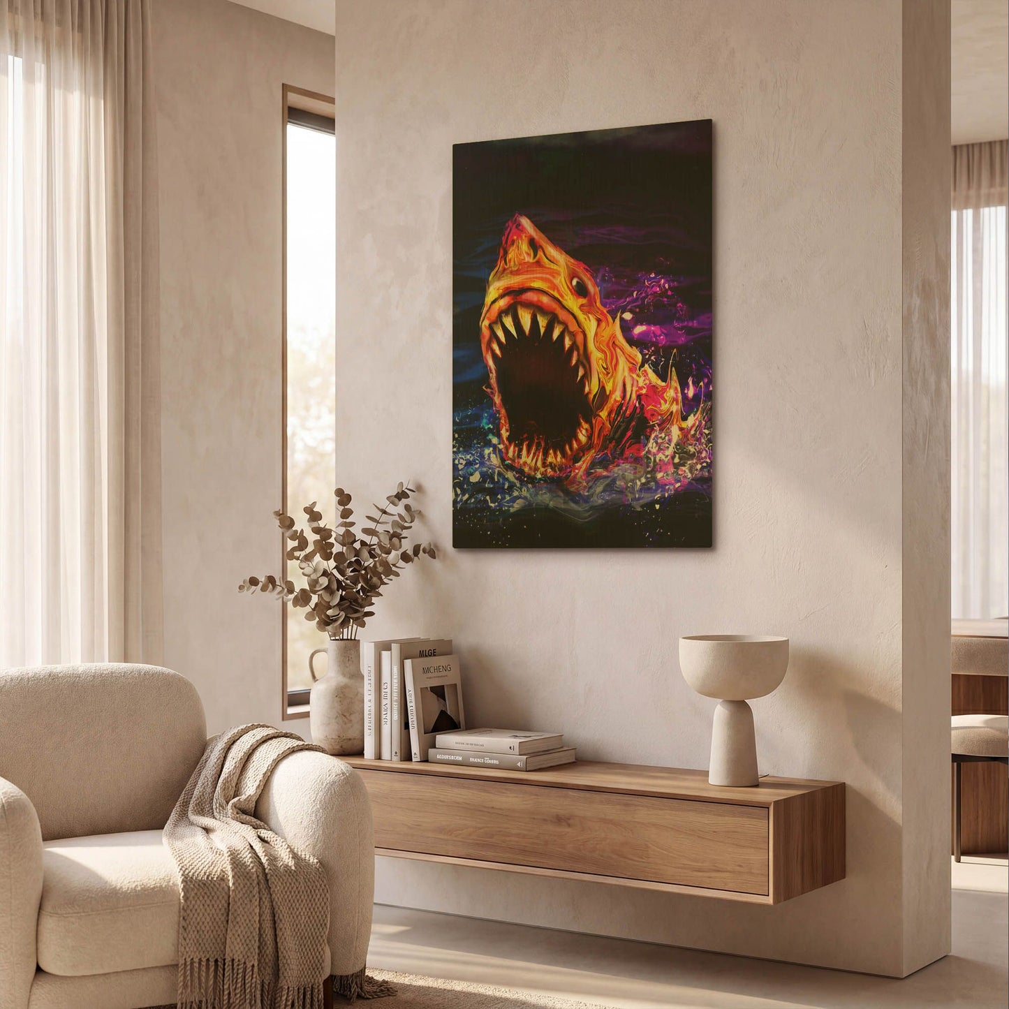 'Great White' By Michael Stewart Gold Metal Wall Art