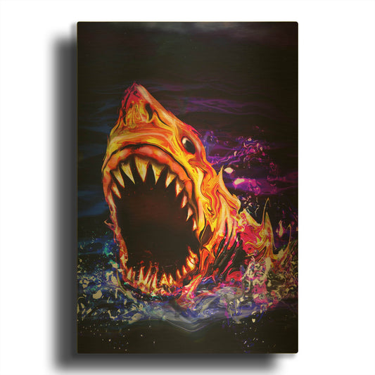 'Great White' By Michael Stewart Gold Metal Wall Art