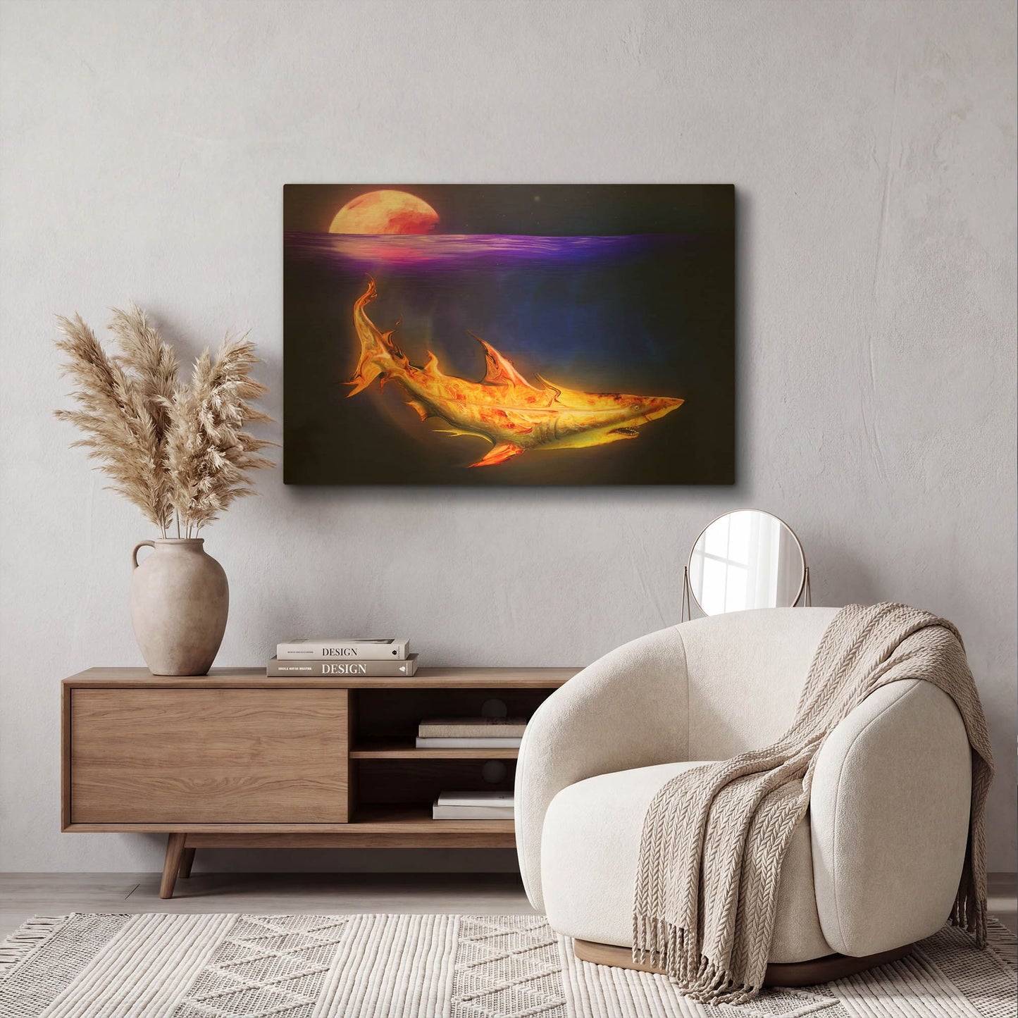 'Mako Shark' By Michael Stewart Gold Metal Wall Art