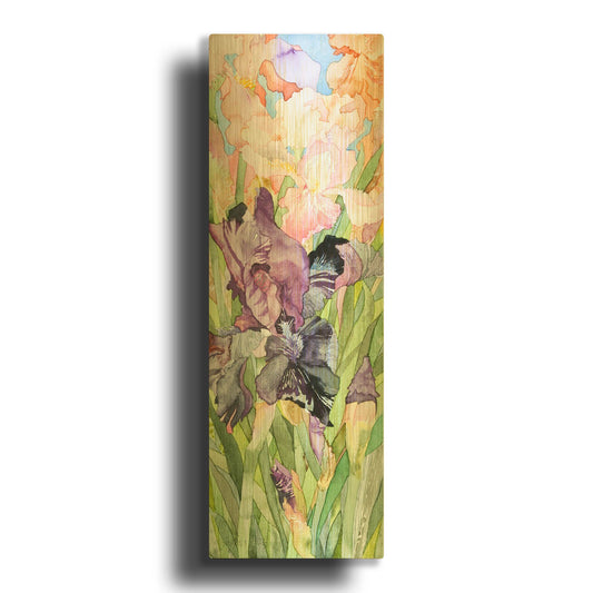 'Black Iris' By Sharon Pitts Gold Metal Wall Art