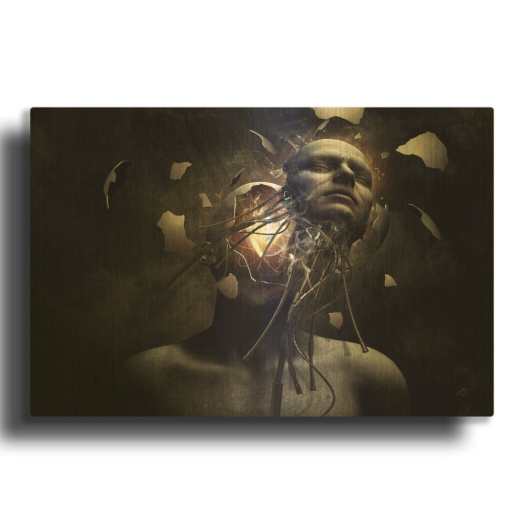 'New Day' By Cameron Gray Gold Metal Wall Art