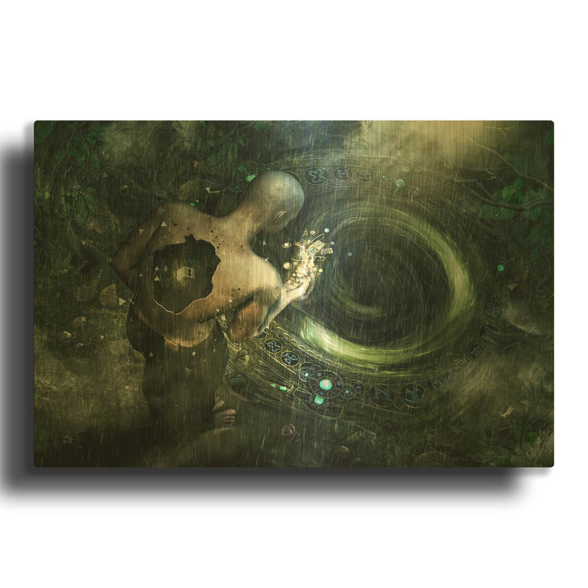'Clarity' By Cameron Gray Gold Metal Wall Art