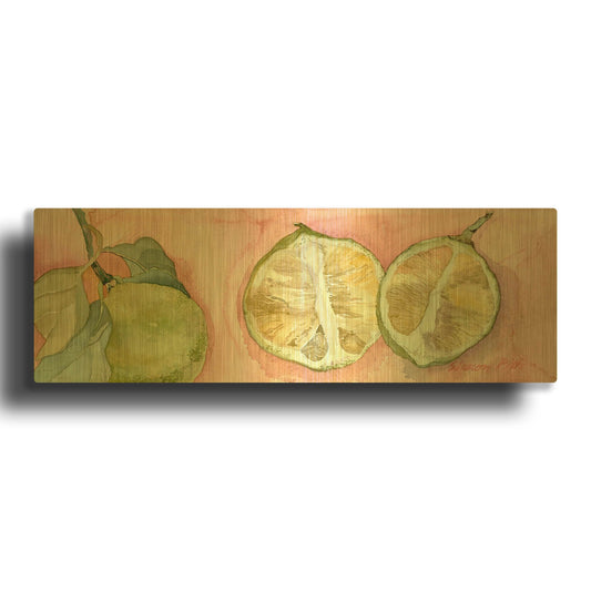 'Limes In Sicily' By Sharon Pitts Gold Metal Wall Art